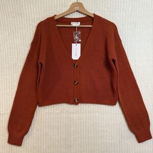 Lovers And Friends Adella Button Up Cardigan in Brick Sz XS NWT Soft Boho